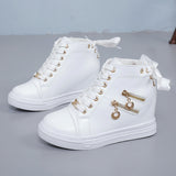 kamames Autumn And Winter New Style Heightened Women's Shoes Korean Version Of Small White Shoes Female Students Single Shoes Leisure Sports Shoes All Kinds Of Short Boots
