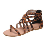 kamames Sandals 2023 Summer New Multi-Color Large-Size Sandals Women's Suede Open-Toe One-Word Buckle Flat Shoes
