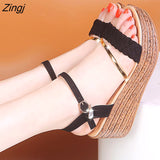 kamames Heels Women Summer Shoes Wedges Bohemian Women Sandals Flat Platforms Diamond Beach Sandles Open Toe Women Shoes