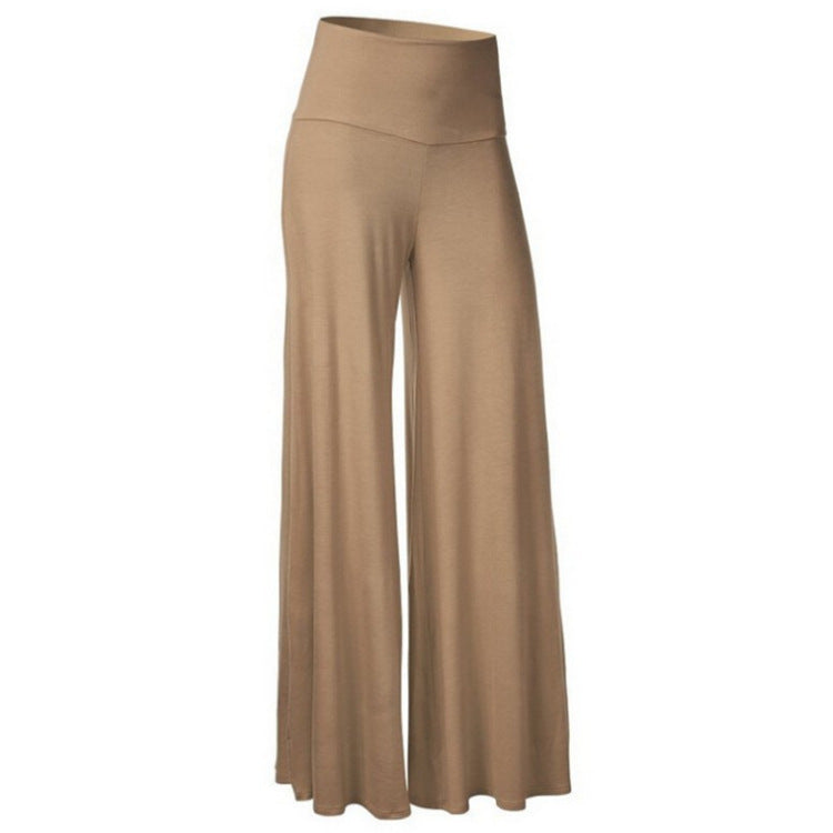 kamames Cross-Border Hot Solid Color Slim Fit Wide Leg Yoga Trousers Fitness Pants Women's Autumn and Winter Sports Trousers Loose Flared Pants