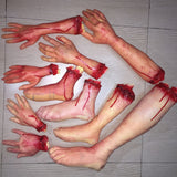 kamames Scary Fake Hand Finger Leg Foot Horror Props Bloody Hand Haunted House Party Decoration Halloween Accessories
