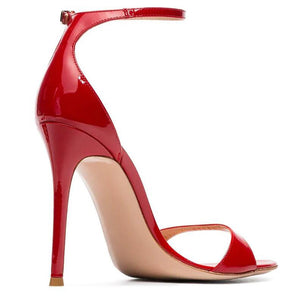 kamames Red Lacquered Leather Super High Heel Sandals Large Size Fashion Women's Shoes Chengdu