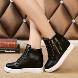 kamames Autumn And Winter New Style Heightened Women's Shoes Korean Version Of Small White Shoes Female Students Single Shoes Leisure Sports Shoes All Kinds Of Short Boots