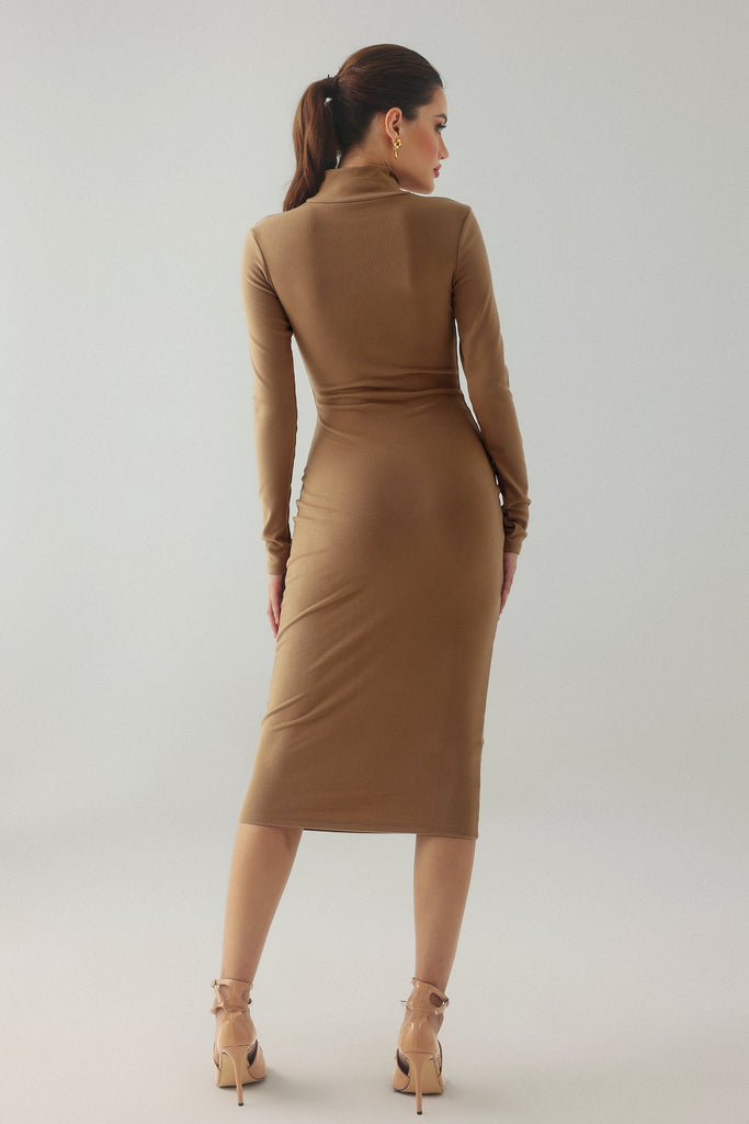 kamames Raki Mock Neck Midi Dress