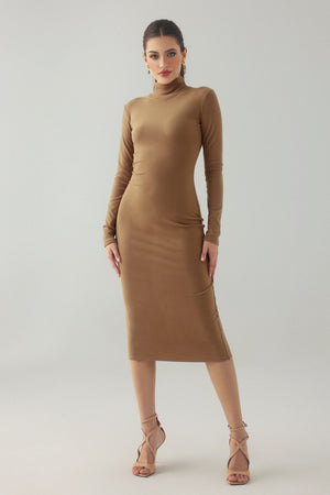 kamames Raki Mock Neck Midi Dress