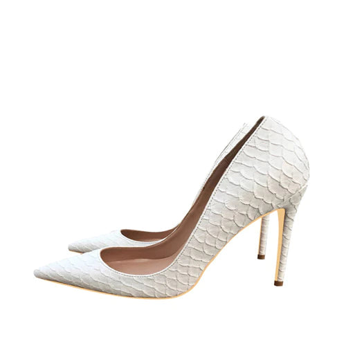 kamames Pumps Famous Brand Designer Shoes for Women Snake's Pattern Pointed Toe Sexy High Heels 12 cm plus size YG021 ROVICIYA