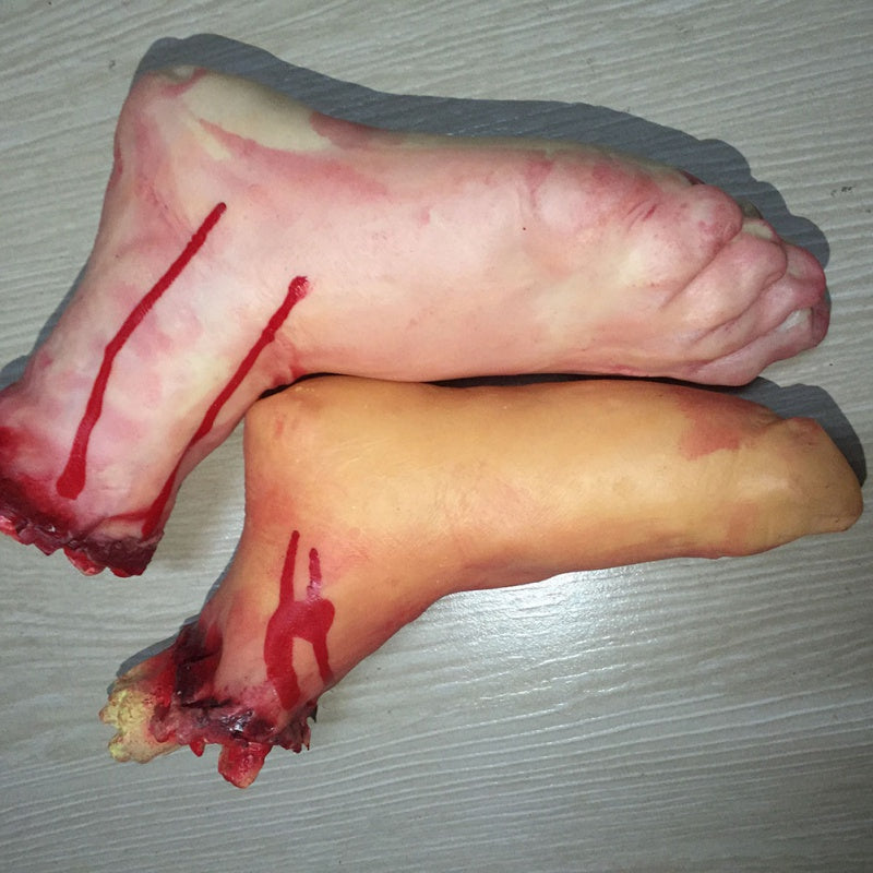kamames Scary Fake Hand Finger Leg Foot Horror Props Bloody Hand Haunted House Party Decoration Halloween Accessories