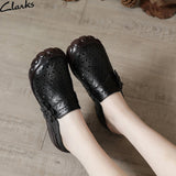 kamames Head Layer Cowhide Leisure Women's Shoes Ethnic Wind Leather Flowers Breathable Women's Sandals Large Size Comfortable Soft Sole Slippers