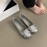 kamames Head Shallow Mouth Single Shoes 2024 Spring And Autumn New French Evening Wind Temperament Gentle Fairy Flat-Soled Grandma Shoes