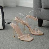kamames Heels High-Heeled Shoes With Fashionable Toes And Women's Large-Size Sandals