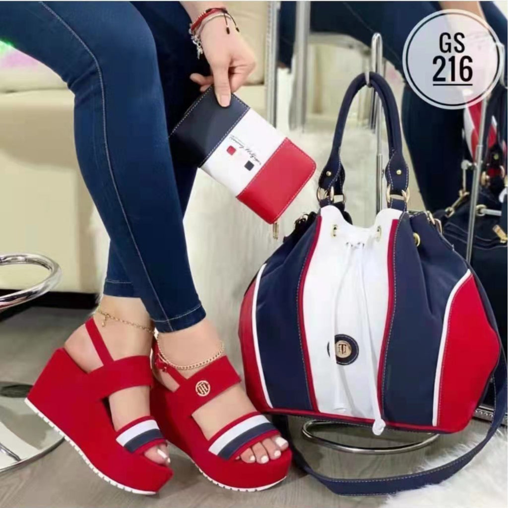 kamames Heel Sandals Summer 2024 New Thick-Soled Muffin Roman Shoes Students Korean Version Of Large Size Women's Shoes
