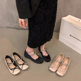 kamames Heightened Pink Ballet Shoes Women's Shoes 2024 New French Spring And Autumn Mary Jane Gentle Evening Shoes