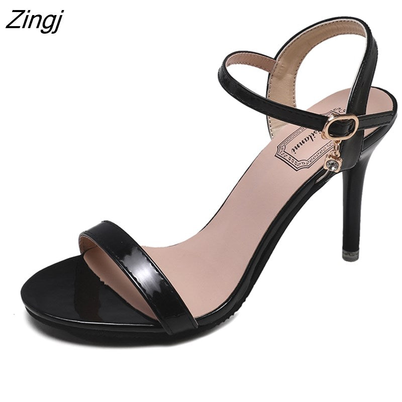 kamames Sexy Peep Toe Hollow Out Wedding Party Shoes for Women Sandals Thin Heels Rubber High Heels Women Pumps Shoes Woman Summer
