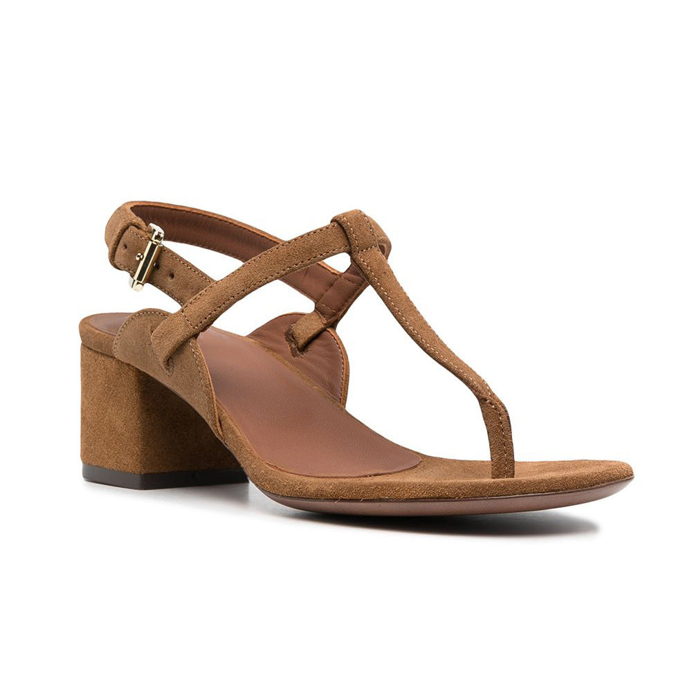 kamames Fashion Clip Toe Sandals Thick Heel T-Belt Large-Size Women's Shoes E-Commerce