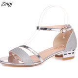kamames Heel High Heels Sandals Lady Pumps Classics Slip On Shoes Sexy Women Party Shoes Gold Silver Wedding Slingbacks