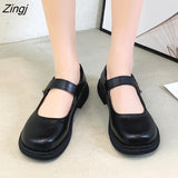 kamames Fashion Buckle Bow Platform Mary Jane Shoes for Women Thick Heel Square Toe Lolita Shoes Woman Lovely Cosplay Heels Lady