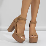 kamames Sandals Large-Size Fashion Increased 2024 Summer New Simple Shoes With Thick Soles