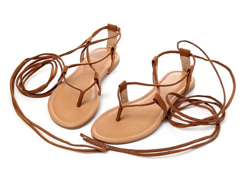 kamames Designer Ankle Strappy Flat Heels Women Sandals 2023 Summer Clip Toe Casual Roman Gladiator Flip Flops Shoes