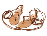 kamames Designer Ankle Strappy Flat Heels Women Sandals 2023 Summer Clip Toe Casual Roman Gladiator Flip Flops Shoes