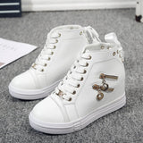 kamames Autumn And Winter New Style Heightened Women's Shoes Korean Version Of Small White Shoes Female Students Single Shoes Leisure Sports Shoes All Kinds Of Short Boots