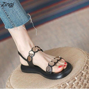 kamames Fashion Sandals Ladies Sandals Summer 2023 Solid Color Sole Heel Flat Ladies Shoes and Sandals Ladies Plus Size Sandals