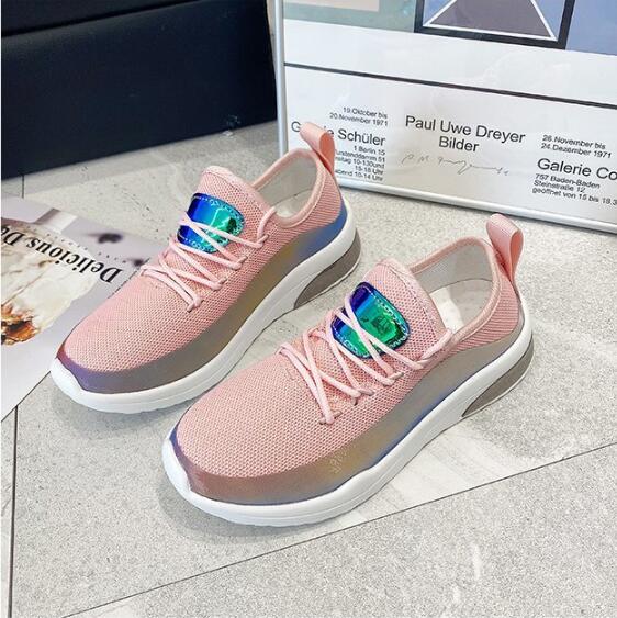 kamames Fashion Casual Sport Shoes of Women Breathable Mesh Women Wedge Sneakers Light Flat Trainer Female Size 43 Zapatos Mujer
