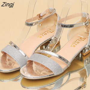 kamames Heel High Heels Sandals Lady Pumps Classics Slip On Shoes Sexy Women Party Shoes Gold Silver Wedding Slingbacks