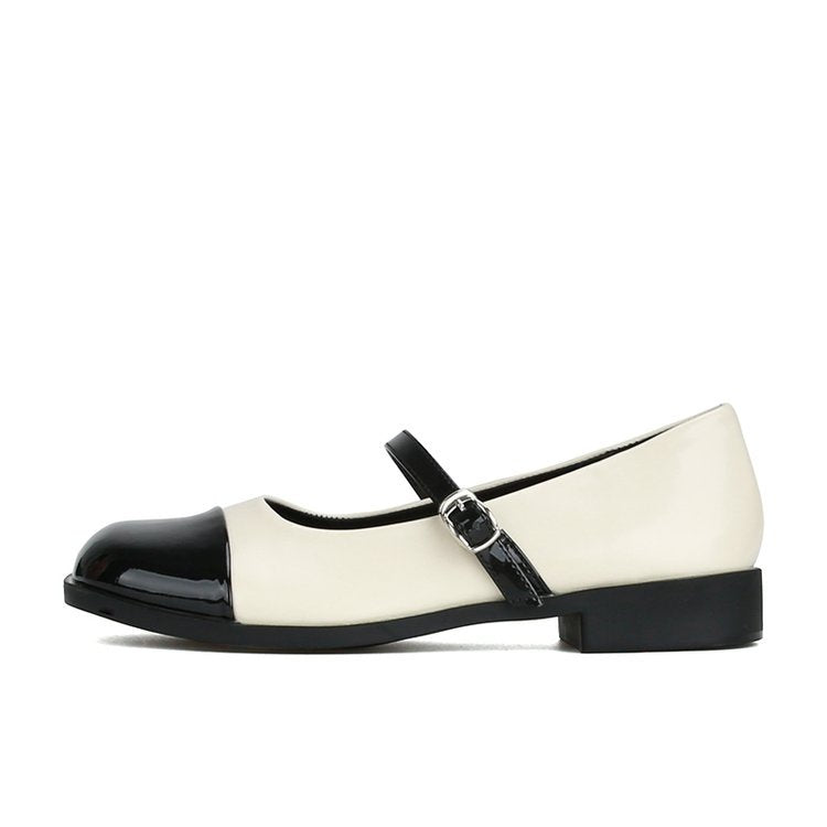 kamames Evening Wind Gentle Thick Soles Mary Jane Single Shoes Spring And Autumn Fragrant Style British Small Leather Shoes INS Trend