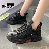 kamames Fashion White Chunky Sneakers Women Shoes Korean Yellow Sneakers Breathable Height Increased Non-slip Casuals Shoes 2022