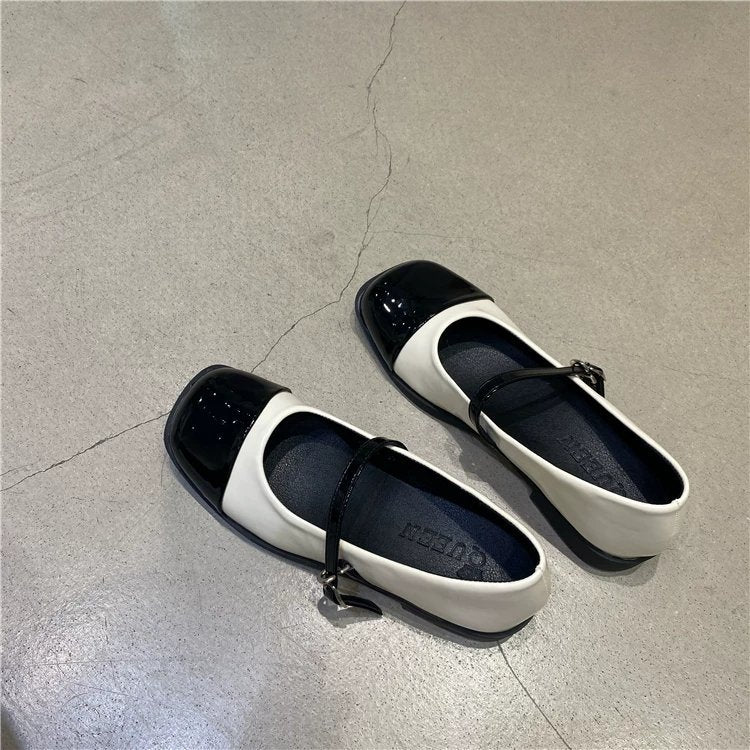kamames Evening Wind Gentle Thick Soles Mary Jane Single Shoes Spring And Autumn Fragrant Style British Small Leather Shoes INS Trend