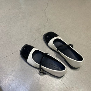 kamames Evening Wind Gentle Thick Soles Mary Jane Single Shoes Spring And Autumn Fragrant Style British Small Leather Shoes INS Trend
