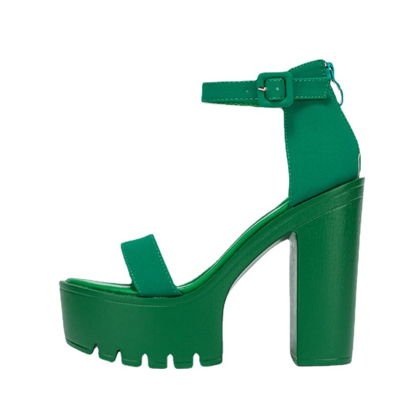 kamames Sandals Large-Size Fashion Increased 2024 Summer New Simple Shoes With Thick Soles