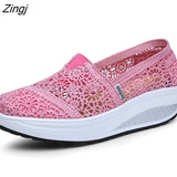 kamames Fashion Women's Thick-soled Breathable Mesh Non-slip Sports Fitness Rocker Ladies Sneakers Walking Shake Shoes