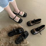 kamames Evening Wind Gentle Thick Soles Mary Jane Single Shoes Spring And Autumn Fragrant Style British Small Leather Shoes INS Trend