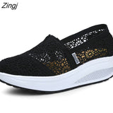 kamames Fashion Women's Thick-soled Breathable Mesh Non-slip Sports Fitness Rocker Ladies Sneakers Walking Shake Shoes