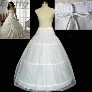 kamames Plus Size  In Stock High Quality 3-HOOP Bridal Petticoats White Wedding Gown Petticoat Slip Underskirt Wedding Accessories