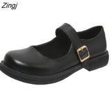 kamames Fashion Buckle Bow Platform Mary Jane Shoes for Women Thick Heel Square Toe Lolita Shoes Woman Lovely Cosplay Heels Lady