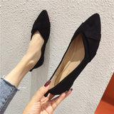 kamames Fall Women Flats Caramel Colour Black Pointed Toe Flat Heel Shoes for Ladies Brown Flats for Women Foldable