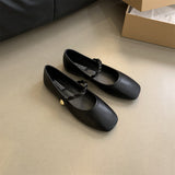 kamames Round Head Shallow Mouth Single Shoes 2024 Autumn New Korean Version Of Retro Gentle Fairy Soft Flat Mary Jane Shoes