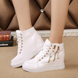 kamames Autumn And Winter New Style Heightened Women's Shoes Korean Version Of Small White Shoes Female Students Single Shoes Leisure Sports Shoes All Kinds Of Short Boots