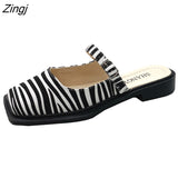 kamames Deformed Heel Autumn Luxury Chain Square Head Shallow Flat Shoes Women's Lazy Loafer Casual Flat Square Heels Lolita Shoes