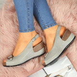 kamames Sales 2023 New Fish Mouth Women's Sandals Clasp Slope Heel Women's Shoes Large Size Women's Shoes