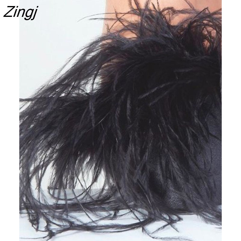 kamames Fashion Elegant Women's Gloves New Solid Color Lace Feathers Silk Face Clothing Accessories Female Tide Summer 2023 17A1994