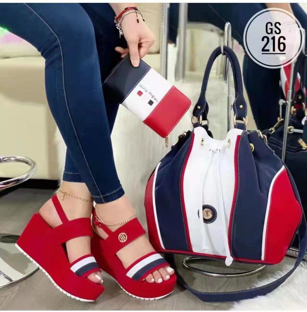 kamames Heel Sandals Summer 2024 New Thick-Soled Muffin Roman Shoes Students Korean Version Of Large Size Women's Shoes