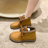 kamames Fur New Women Ankle Snow Boots Comfortable Thick Plush Keep Warm Sneakers Ladies Flock Platform Cotton Shoes Botas Mujer