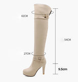 kamames Sgesvier 2021 Black High Heels Over The Knee Boots Women Platform Thigh High Boots Autumn Winter Long Boots Shoes Sexy White