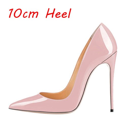 kamames rose light pink elegant classic stiletto high heels shoes 12cm pumps pointde toe sexy wedding party QP066 ROVICIYA