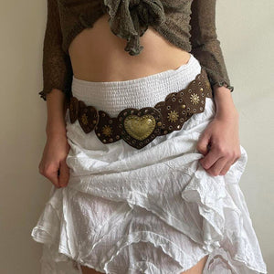 kamames Design Love Buckle Corns Can Adjust Leather Belt 2023 New Summer Waist Accessories