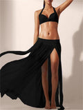 kamames Sexy Women Chiffon High Waist Beach Bikini Cover Ups Sundress Long Maxi Split Skirts Summer Bathing Suit Beachwear