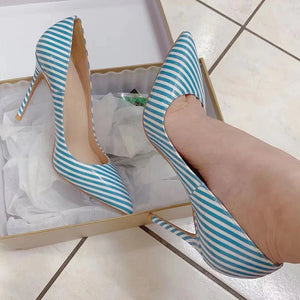kamames design fashion stiletto shoes pointed toe 12cm 10cm 8cm high heel sexy energy gorgeous big size lady pumps QP133 ROVICIYA